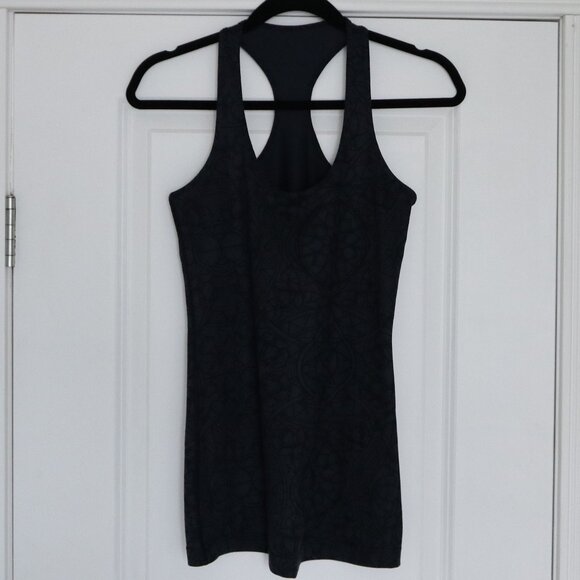 Navy and Black Patterned Lululemon Tank Top - Picture 1 of 4